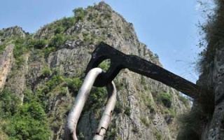 The famous Matka - Canyon, Dam and Gorge near Skopje